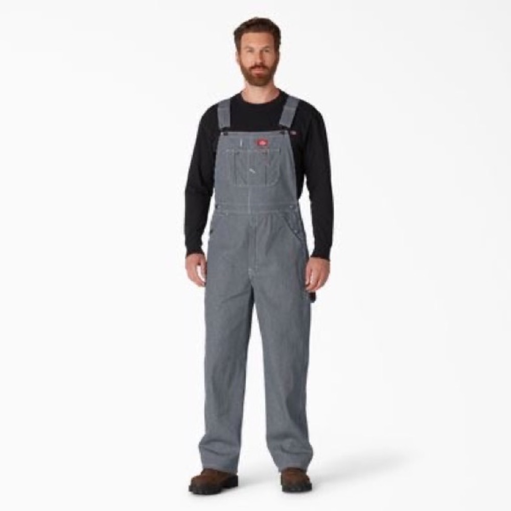 Dickey's Men Hickory Stripe Bib Overalls  Size: 34x32 [NWT]